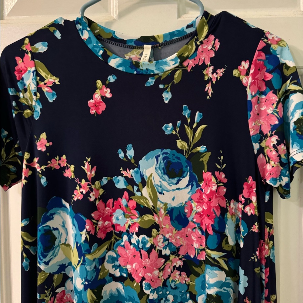 Bellamie Floral Blue Dress